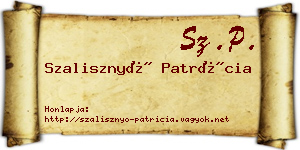 Szalisznyó Patrícia névjegykártya